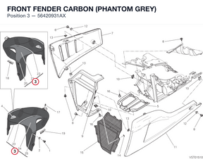 FRONT FENDER CARBON (PHANTOM GREY) 56420931AX diagram position