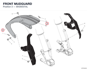 FRONT MUDGUARD 56426531AL diagram position