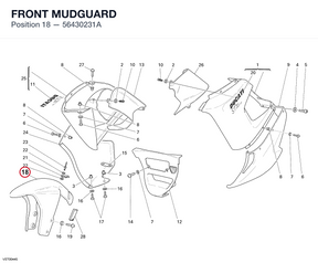 FRONT MUDGUARD 56430231A diagram position