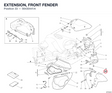 EXTENSION, FRONT FENDER
