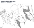 FRONT MUDGUARD RED 564P1041AA diagram position