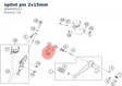 Diagram preview: splint pin 2x15mm (J094020153)
