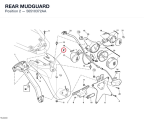 REAR MUDGUARD 56510372AA diagram position