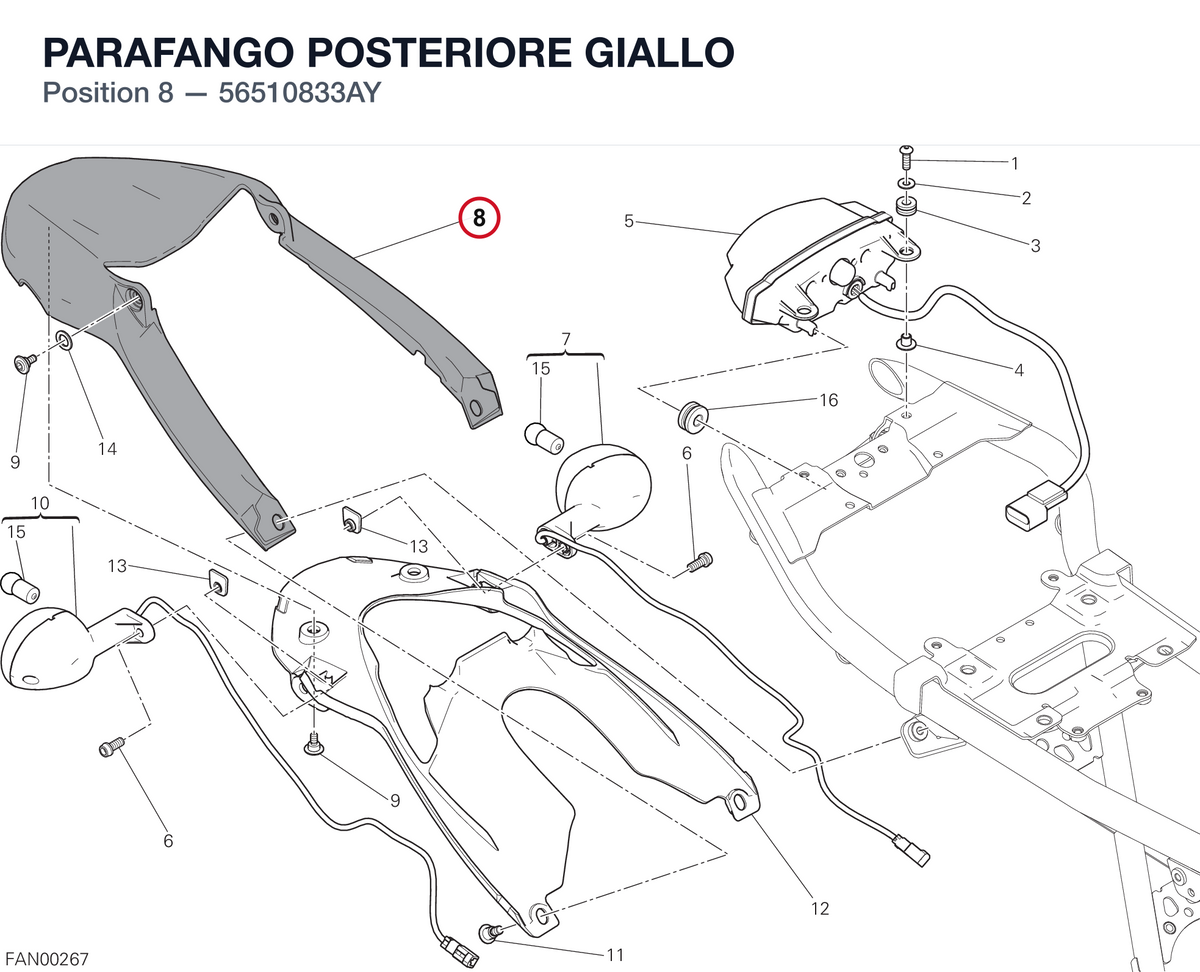 PARAFANGO POSTERIORE GIALLO 56510833AY diagram position