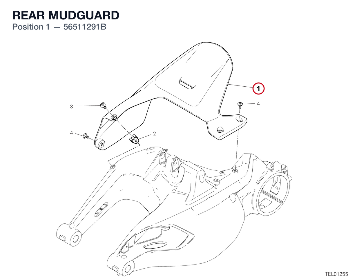 REAR MUDGUARD 56511291B diagram position