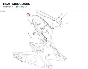 REAR MUDGUARD 56511431A diagram position