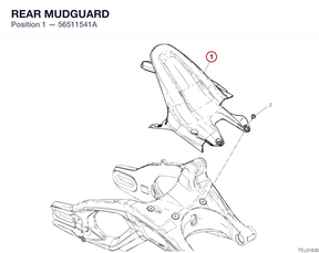 REAR MUDGUARD 56511541A diagram position