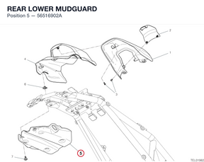 REAR LOWER MUDGUARD 56516902A diagram position