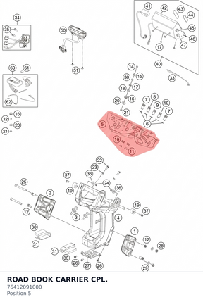 Diagram preview: ROAD BOOK CARRIER CPL. (76412091000)