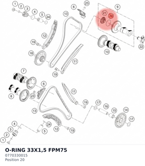 Diagram preview: O-RING 33X1,5 FPM75 (0770330015)