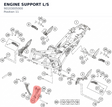 Diagram preview: ENGINE SUPPORT L/S (90103005000)