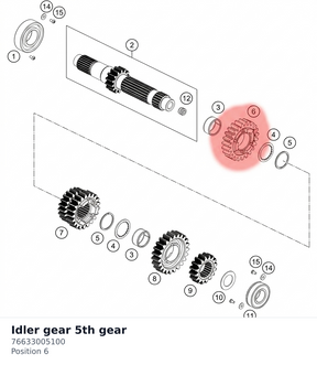 Diagram preview: Idler gear 5th gear (76633005100)