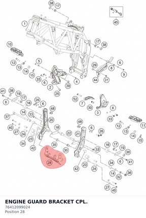 Diagram preview: ENGINE GUARD BRACKET CPL. (76412099024)