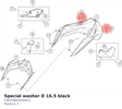 Diagram preview: Special washer D 16.5 black (C90708045000C1)