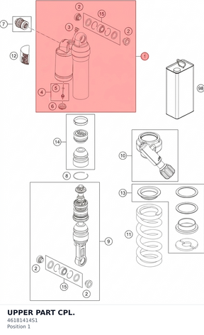 Diagram preview: UPPER PART CPL. (46181414S1)