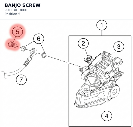Diagram preview: BANJO SCREW (90113013000)