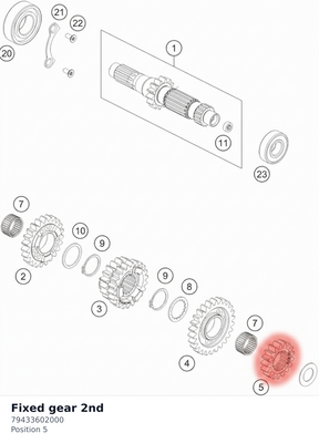 Diagram preview: Fixed gear 2nd (79433602000)