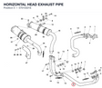 HORIZONTAL HEAD EXHAUST PIPE