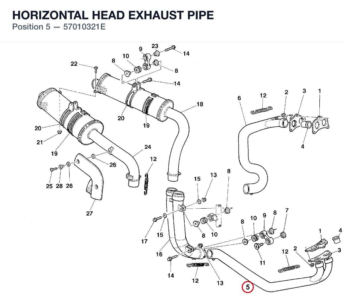 HORIZONTAL HEAD EXHAUST PIPE