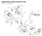 HORIZONTAL HEAD EXHAUST PIPE