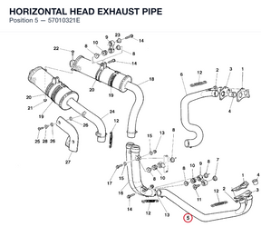 HORIZONTAL HEAD EXHAUST PIPE