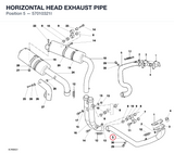 HORIZONTAL HEAD EXHAUST PIPE