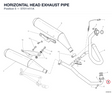 HORIZONTAL HEAD EXHAUST PIPE