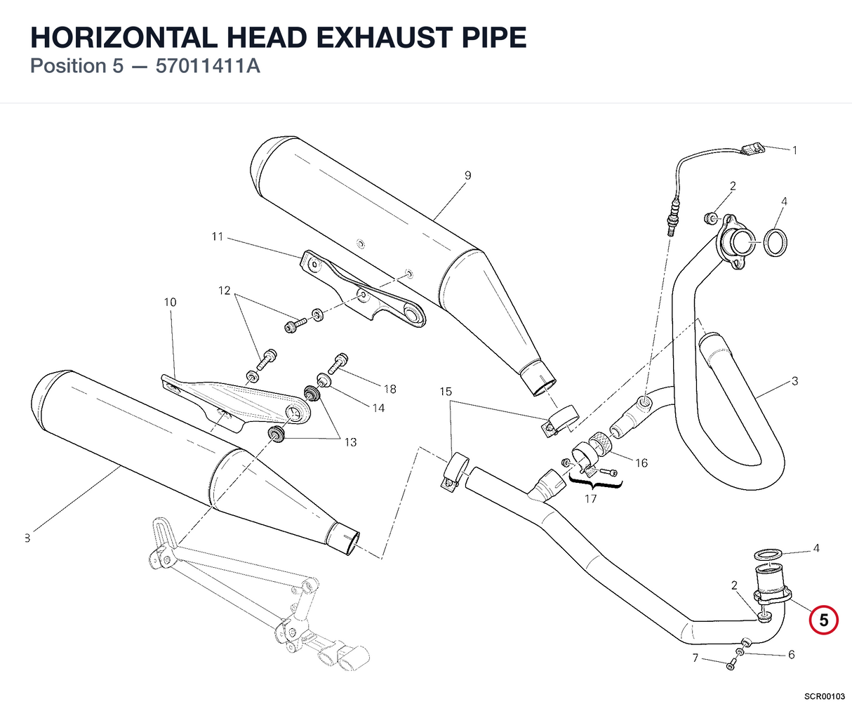 HORIZONTAL HEAD EXHAUST PIPE