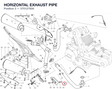 HORIZONTAL EXHAUST PIPE 57012793A diagram position