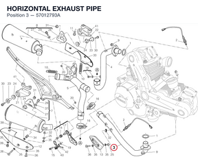 HORIZONTAL EXHAUST PIPE 57012793A diagram position