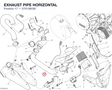 EXHAUST PIPE HORIZONTAL 57013602B diagram position