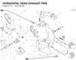 HORIZONTAL HEAD EXHAUST PIPE 57014613A diagram position