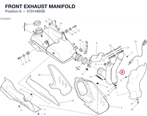 FRONT EXHAUST MANIFOLD 57014865B diagram position
