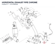 HORIZONTAL EXHAUST PIPE CHROME 57014892AB diagram position