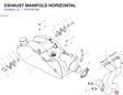 EXHAUST MANIFOLD HORIZONTAL 57015572A diagram position