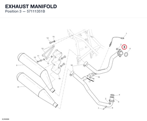 EXHAUST MANIFOLD 57111351B diagram position