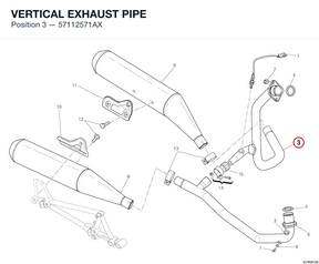 VERTICAL EXHAUST PIPE 57112571AX diagram position