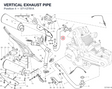 VERTICAL EXHAUST PIPE 57112781A diagram position
