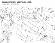 EXHAUST PIPE, VERTICAL HEAD 57112791CA diagram position