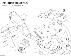 EXHAUST MANIFOLD 57113251A diagram position