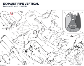 EXHAUST PIPE VERTICAL 57114422B diagram position