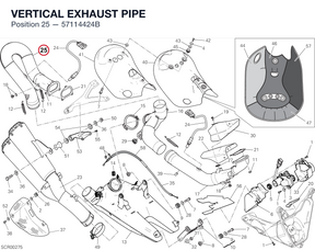 VERTICAL EXHAUST PIPE 57114424B diagram position
