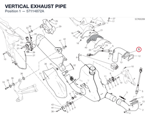 VERTICAL EXHAUST PIPE 57114872A diagram position