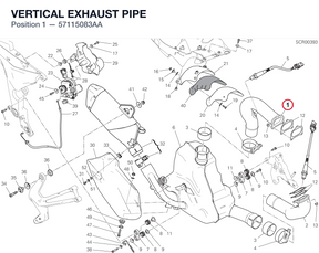 VERTICAL EXHAUST PIPE 57115083AA diagram position