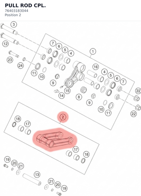 Diagram preview: PULL ROD CPL. (76403183044)