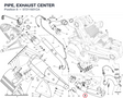 PIPE, EXHAUST CENTER 57211601CA diagram position