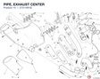 PIPE, EXHAUST CENTER 57211691B diagram position