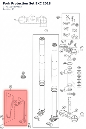 Diagram preview: Fork Protection Set EXC 2018 (7770109410030A)