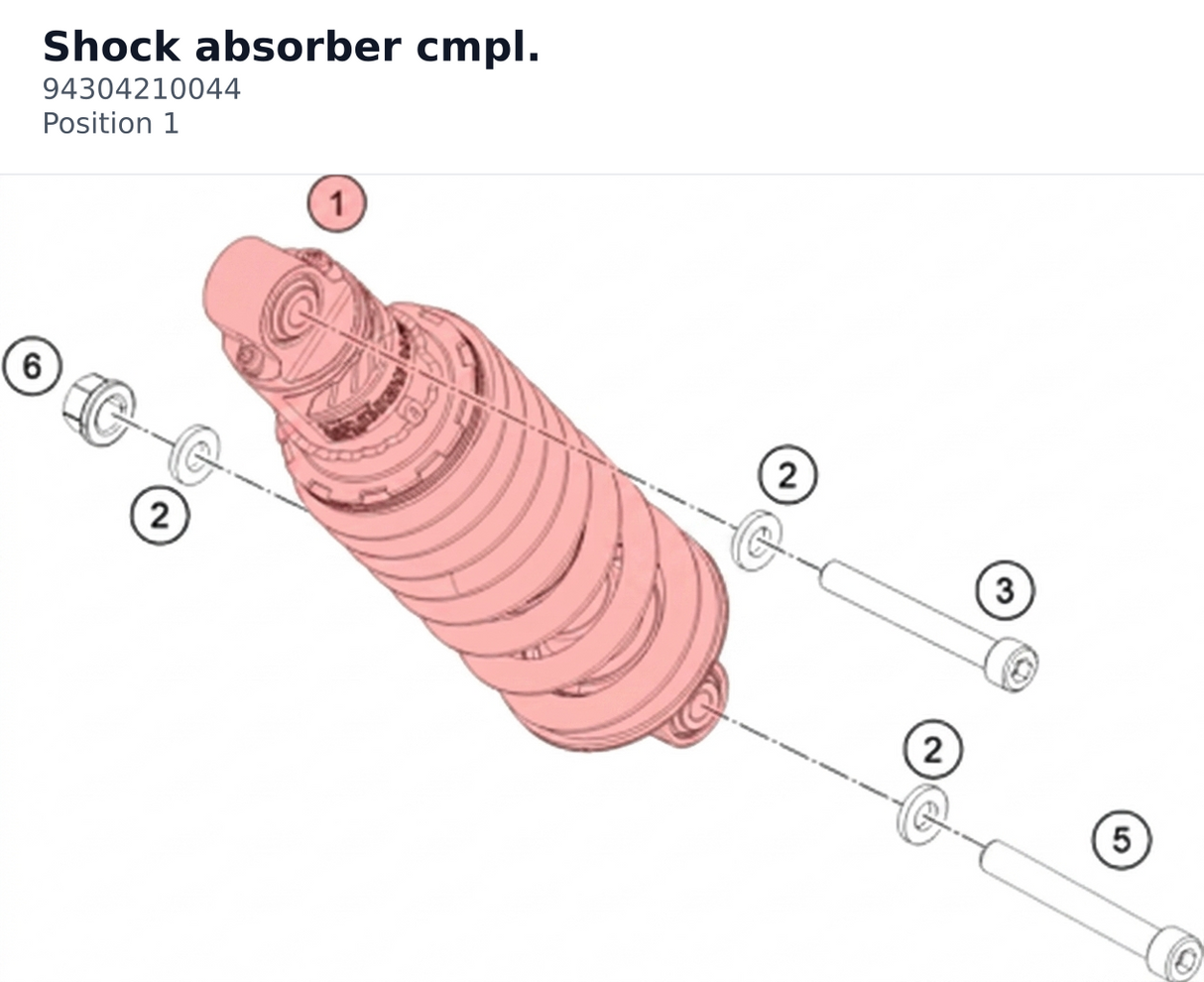 Diagram preview: Shock absorber cmpl. (94304210044)