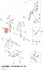 Diagram preview: FOOTREST MOUNTING R/S '12 (70003039100)